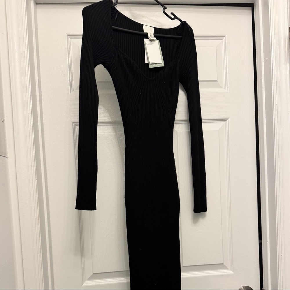 Black Ribbed Dress